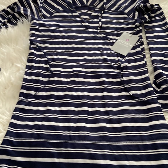 Athleta Brand New Beach Dress size M navy blue and white see pictures - Picture 10 of 11